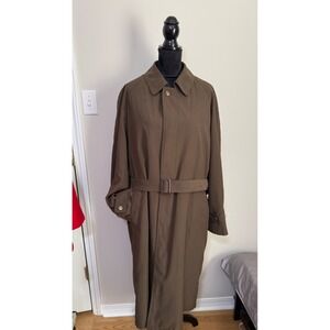 Vtg Ralph Lauren Men's Classic Trench Coat brown Belted Water Repellent Size 40R